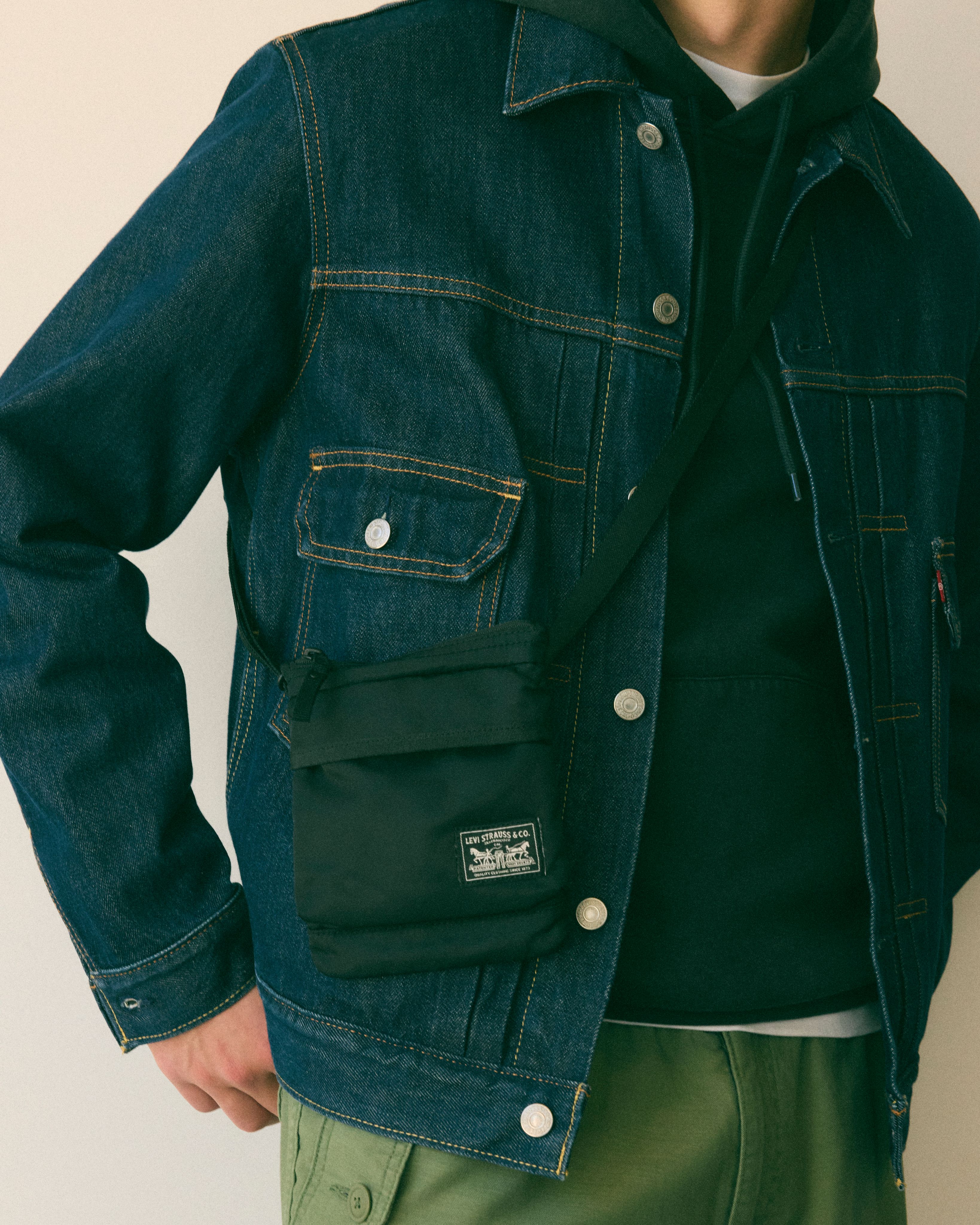 Black backpack.