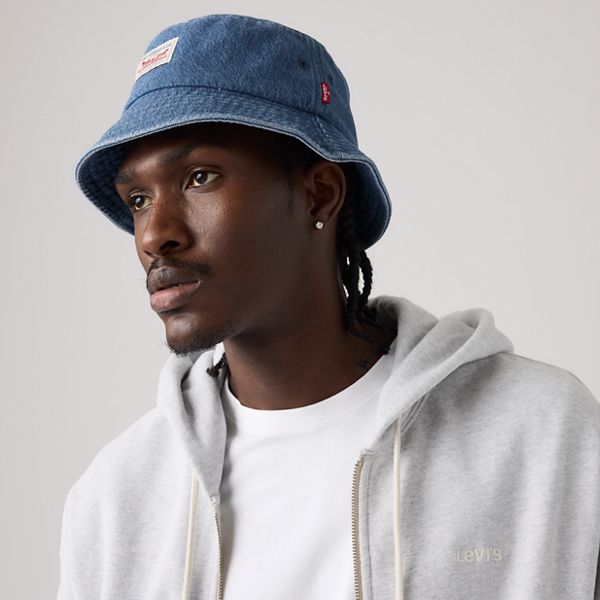 Strauss Bucket Hat — Clouds Indigo - Blue