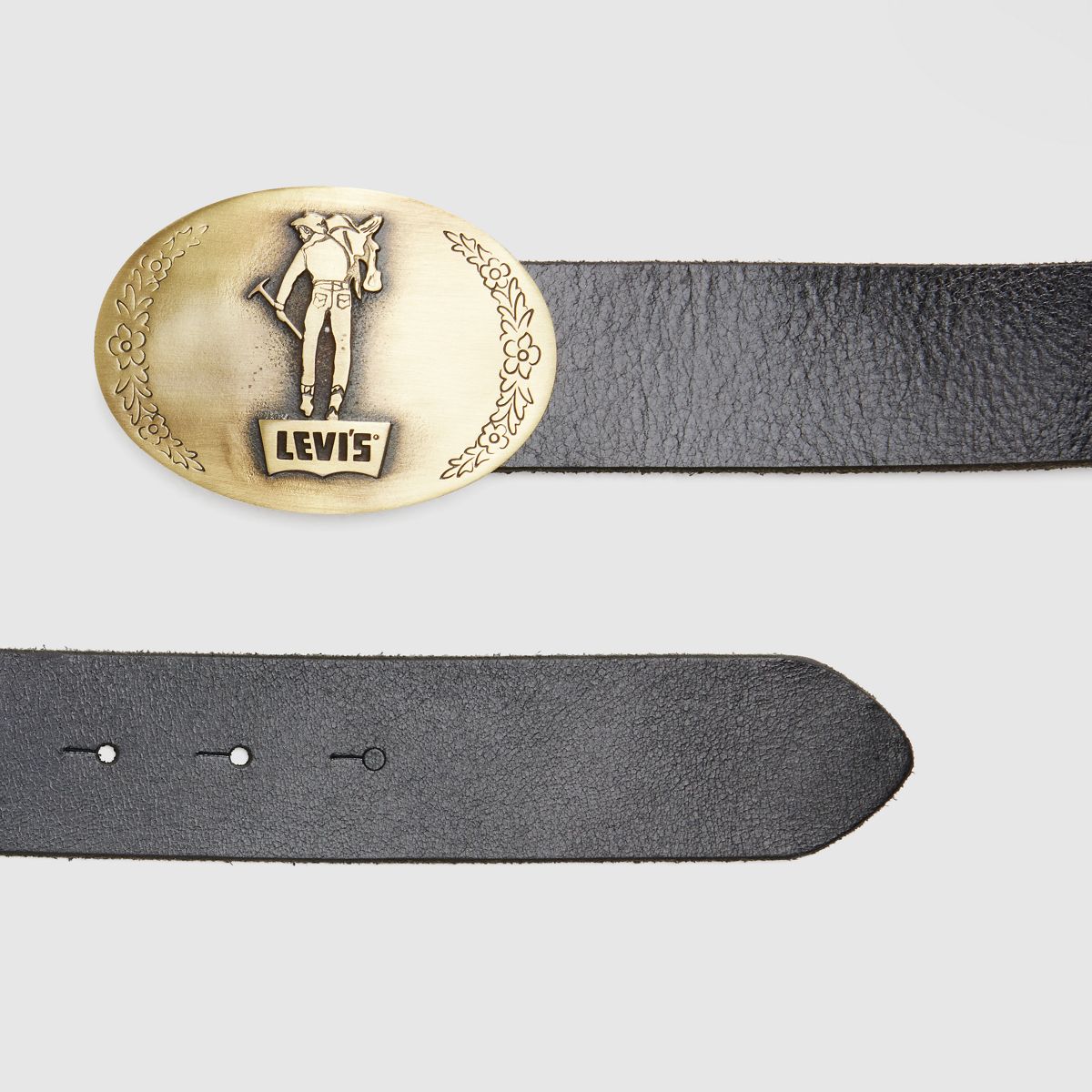 Saddle Man Plaque Belt — Caviar - Black