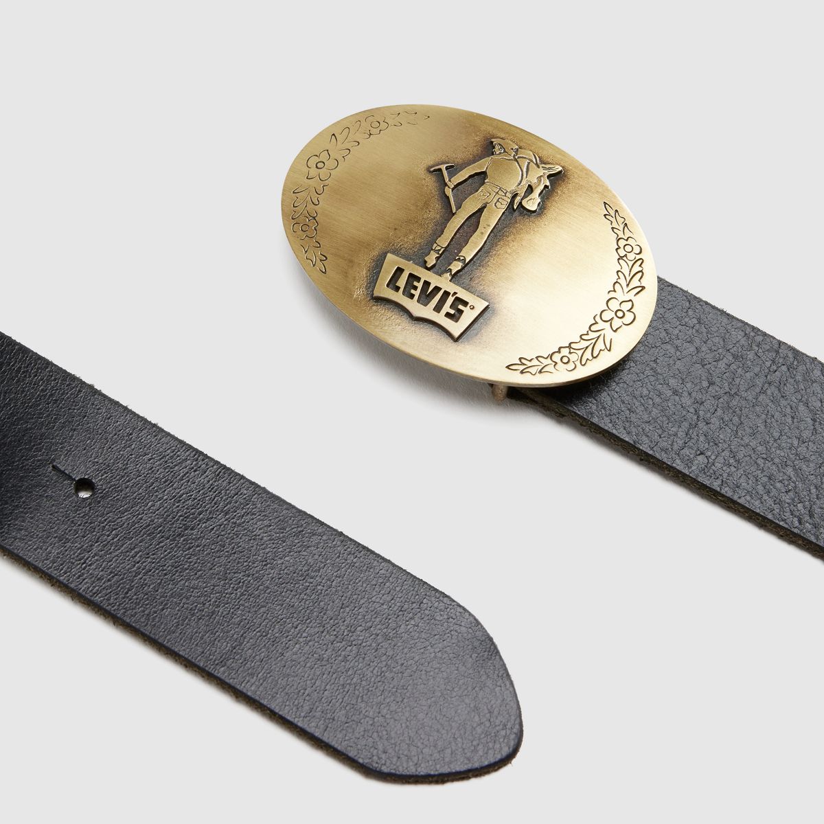 Saddle Man Plaque Belt — Caviar - Black