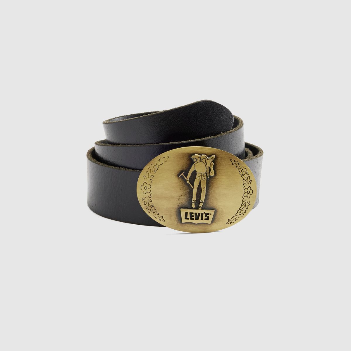 Saddle Man Plaque Belt — Caviar - Black
