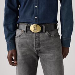 Saddle Man Plaque Belt — Caviar - Black 1