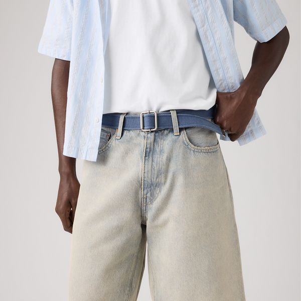Washed Down Web Belt — Washed Indigo - Blue