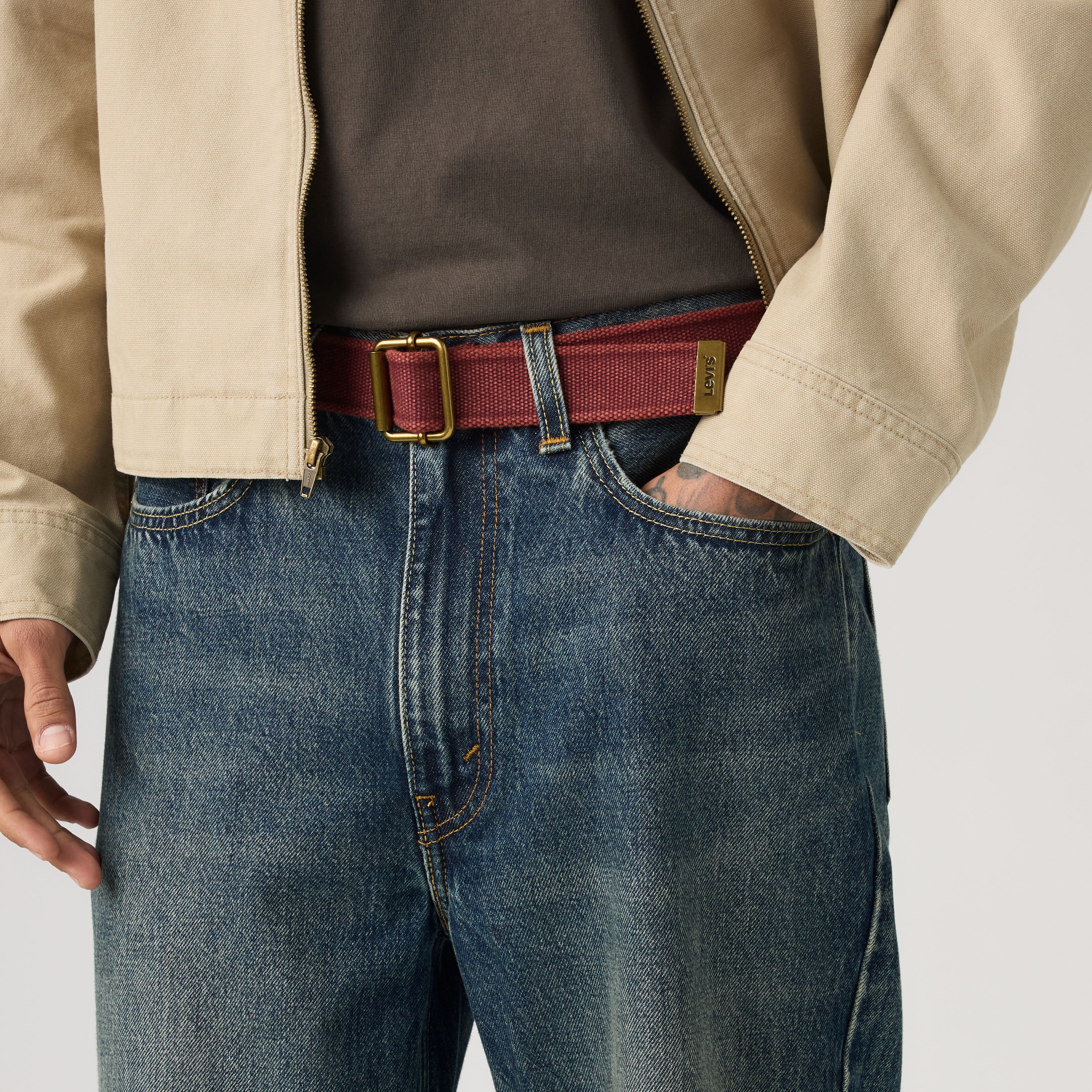 Washed Down Cotton Web Belt 1