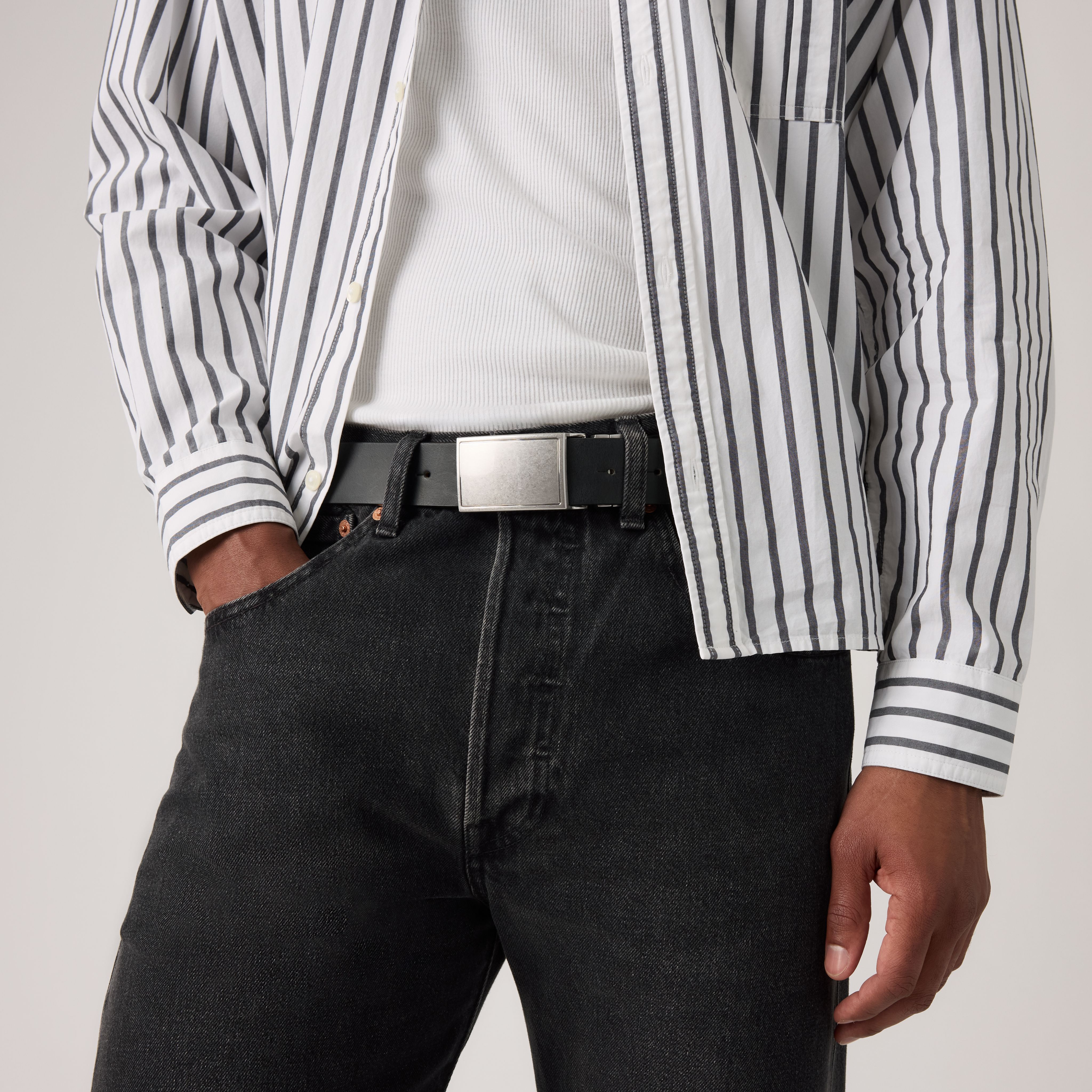 Reversible Plaque Buckle Belt 1
