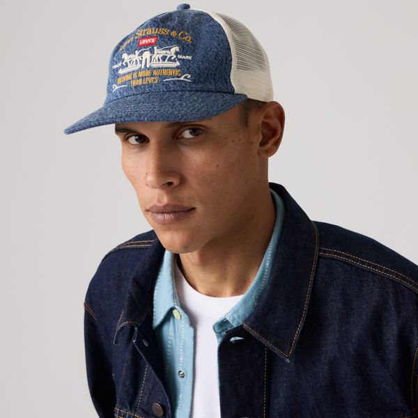 Saddleman Trucker Cap — Graphic 1 - Medium Wash