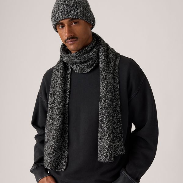 Holiday Scarf — Anthracite Night - Black