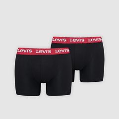 Levi's® Basic Boxer Brief - 2 Pack — Black/Red - Black 1