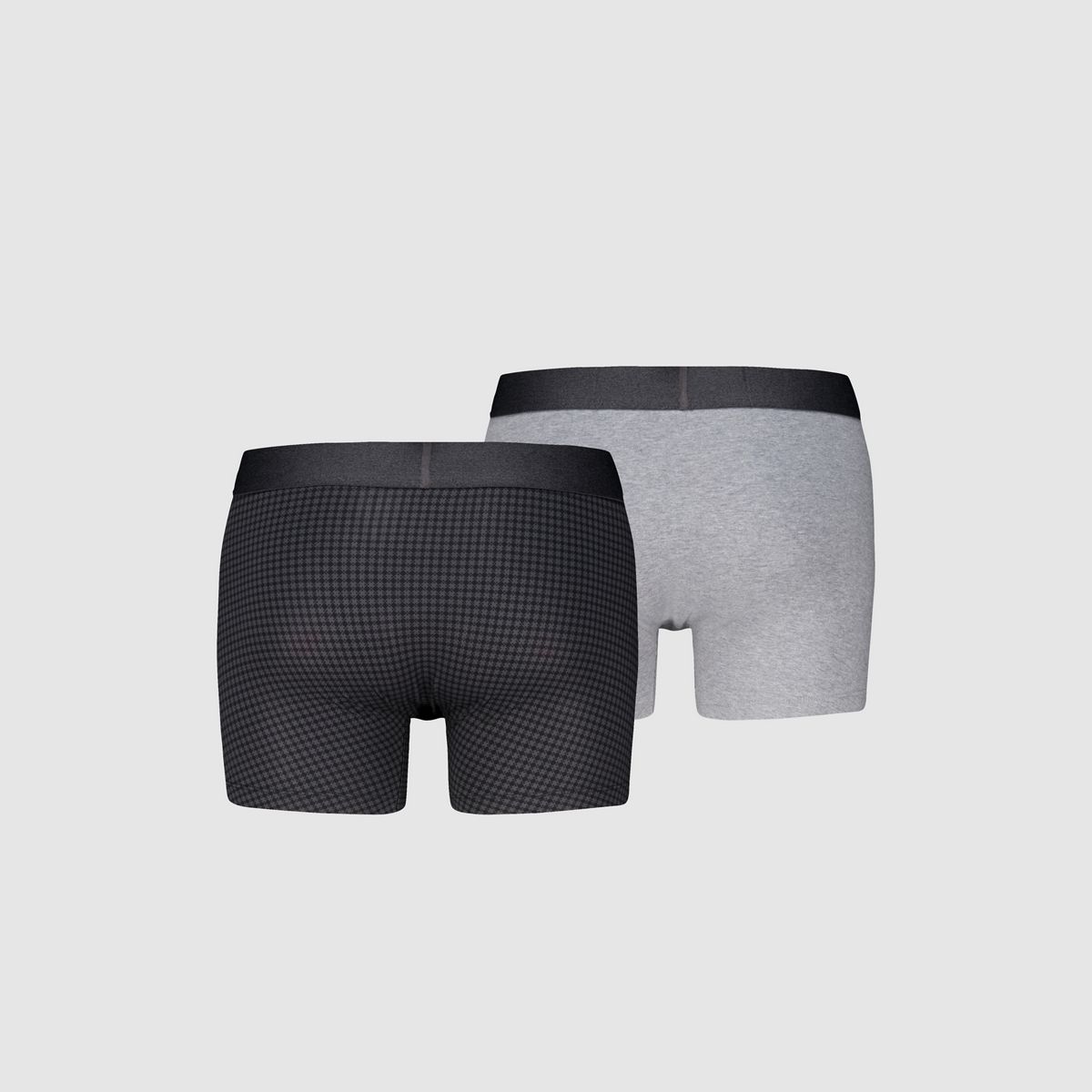 Levi's® Denim Ging Boxer Brief - 2 pack — Black/Grey - Black