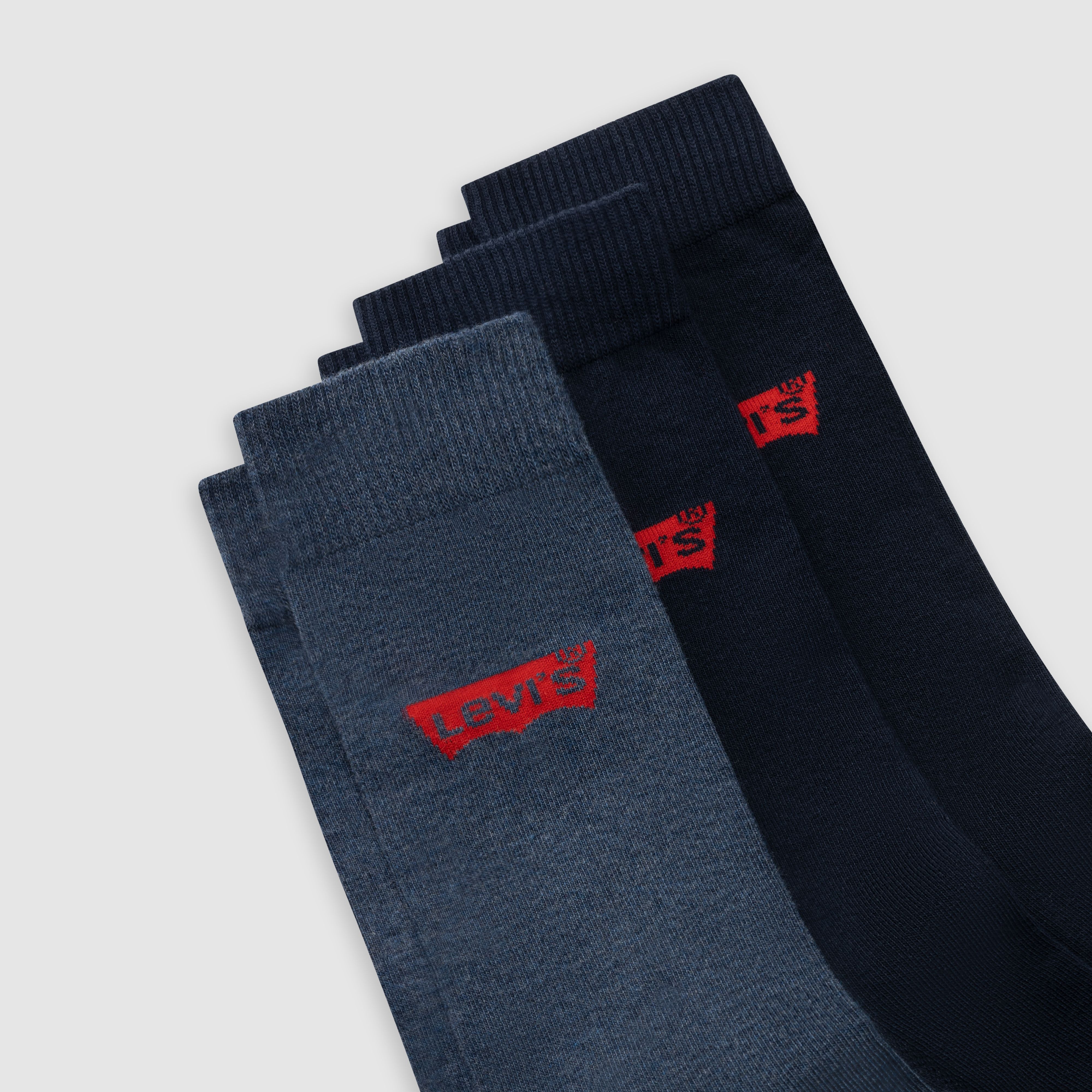 Calzini Levi's® Regular in cotone riciclato con logo Batwing - Confezione da 3 2