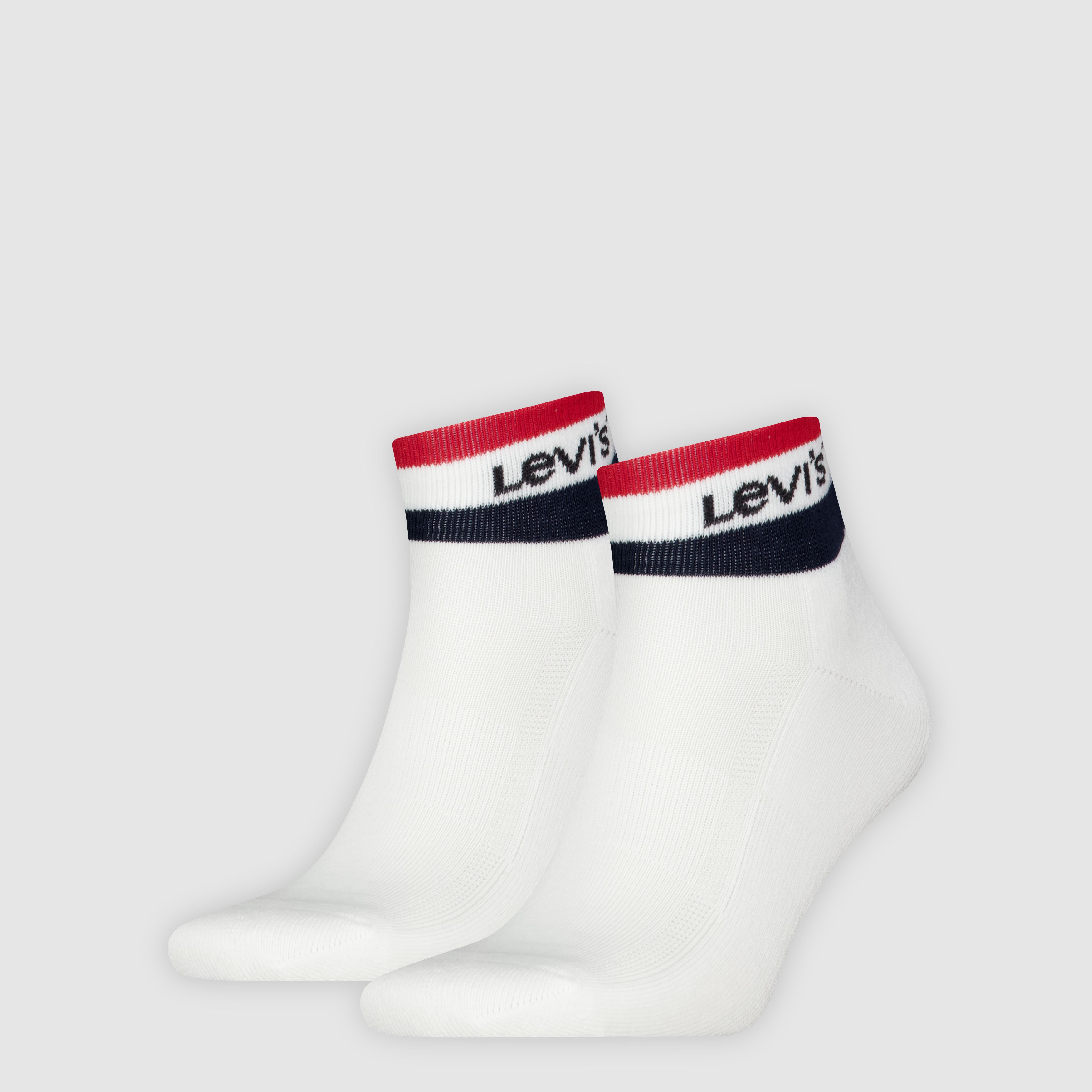 Levi's® chaussettes mi-hautes sport rayures - Lot de 2 1