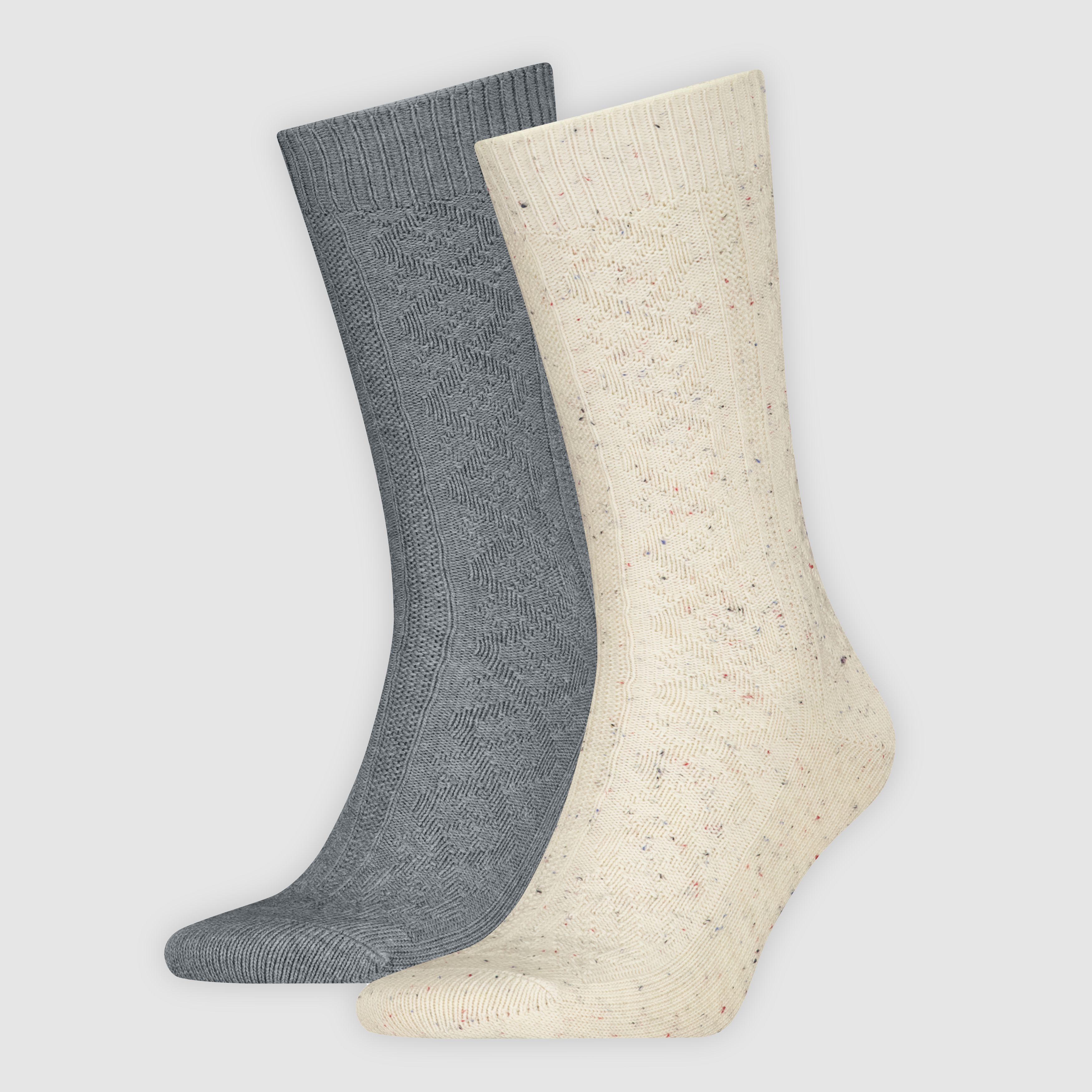 Levi's® Regular Cut Cable Argyle Socks - 2 pack 1