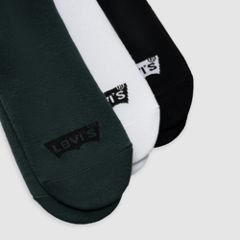 Levi's® Mid Cut Batwing Logo Recycled Cotton Socks - 3 pack — Green Combo - Green 2
