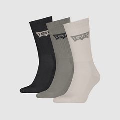Levi's® Regular Cut Batwing Sport Socks - 3 pack — Beige/Black - Multi Colour 1