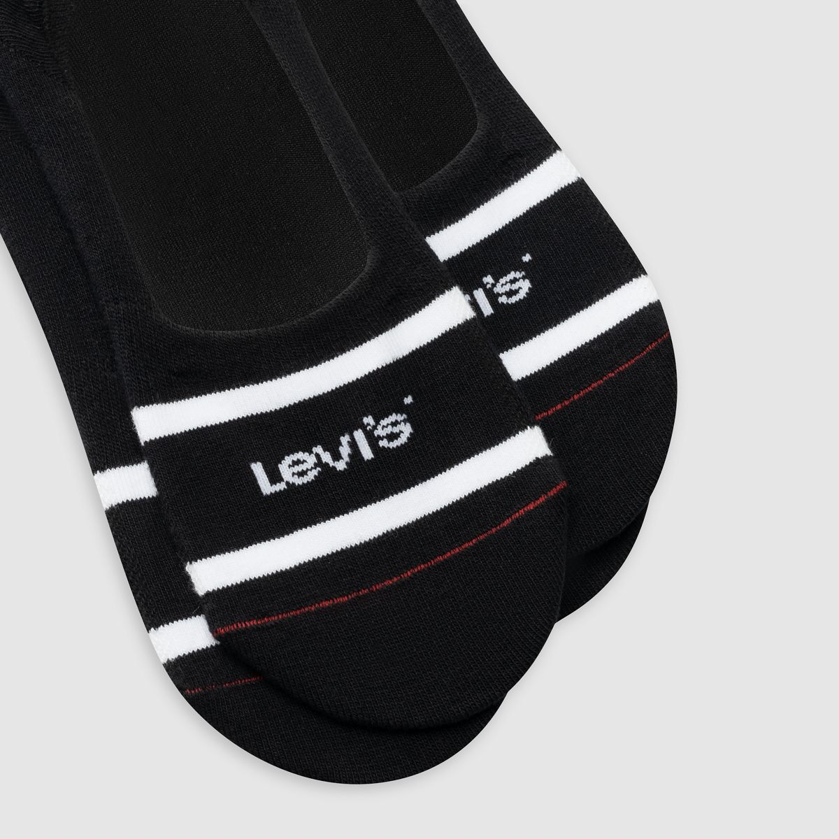 Levi's® Mid Cut Footie Sport Socks - 2 Pack — Black - Black
