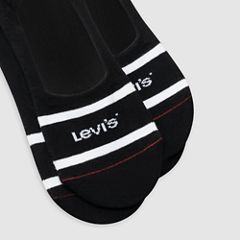 Levi's® Mid Cut Footie Sport Socks - 2 Pack — Black - Black 2