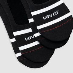 Levi's® Mid Cut Footie Sport Socks - 2 Pack — Black - Black 3
