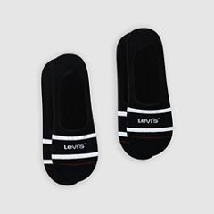Levi's® Mid Cut Footie Sport Socks - 2 Pack — Black - Black 1