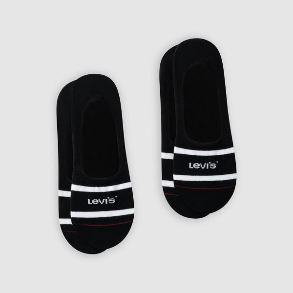 Levi's® Mid Cut Footie Sport Socks - 2 Pack — Black - Black