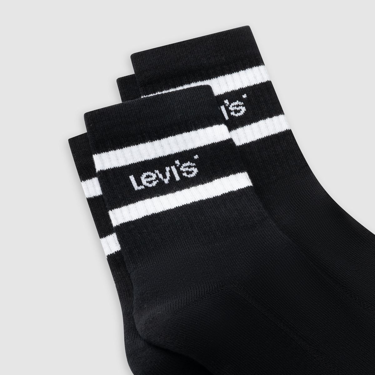 Levi's® Short Cut Sport Socks - 2 Pack — Black - Black