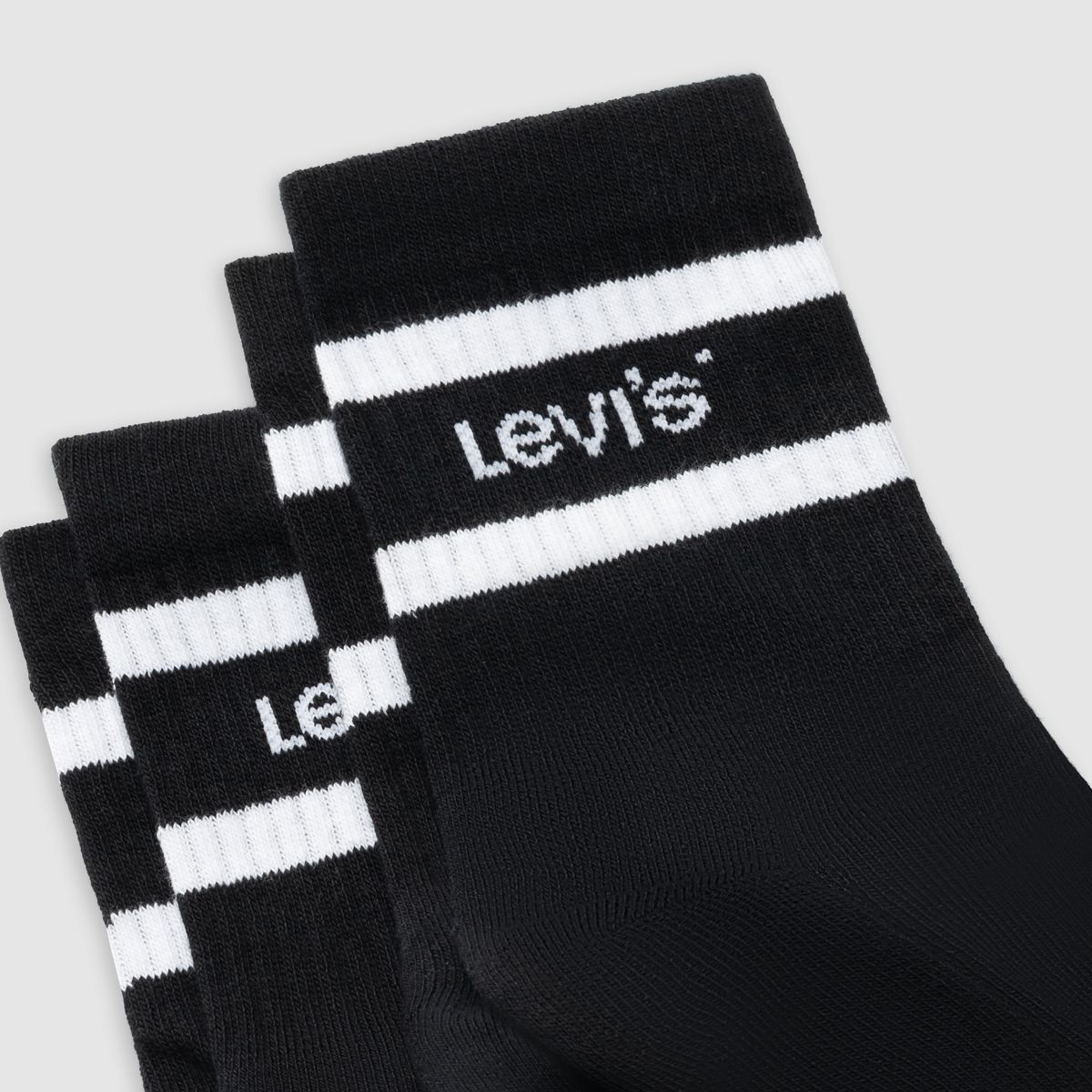 Levi's® Short Cut Sport Socks - 2 Pack — Black - Black