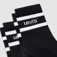Levi's® Short Cut Sport Socks - 2 Pack — Black - Black 3