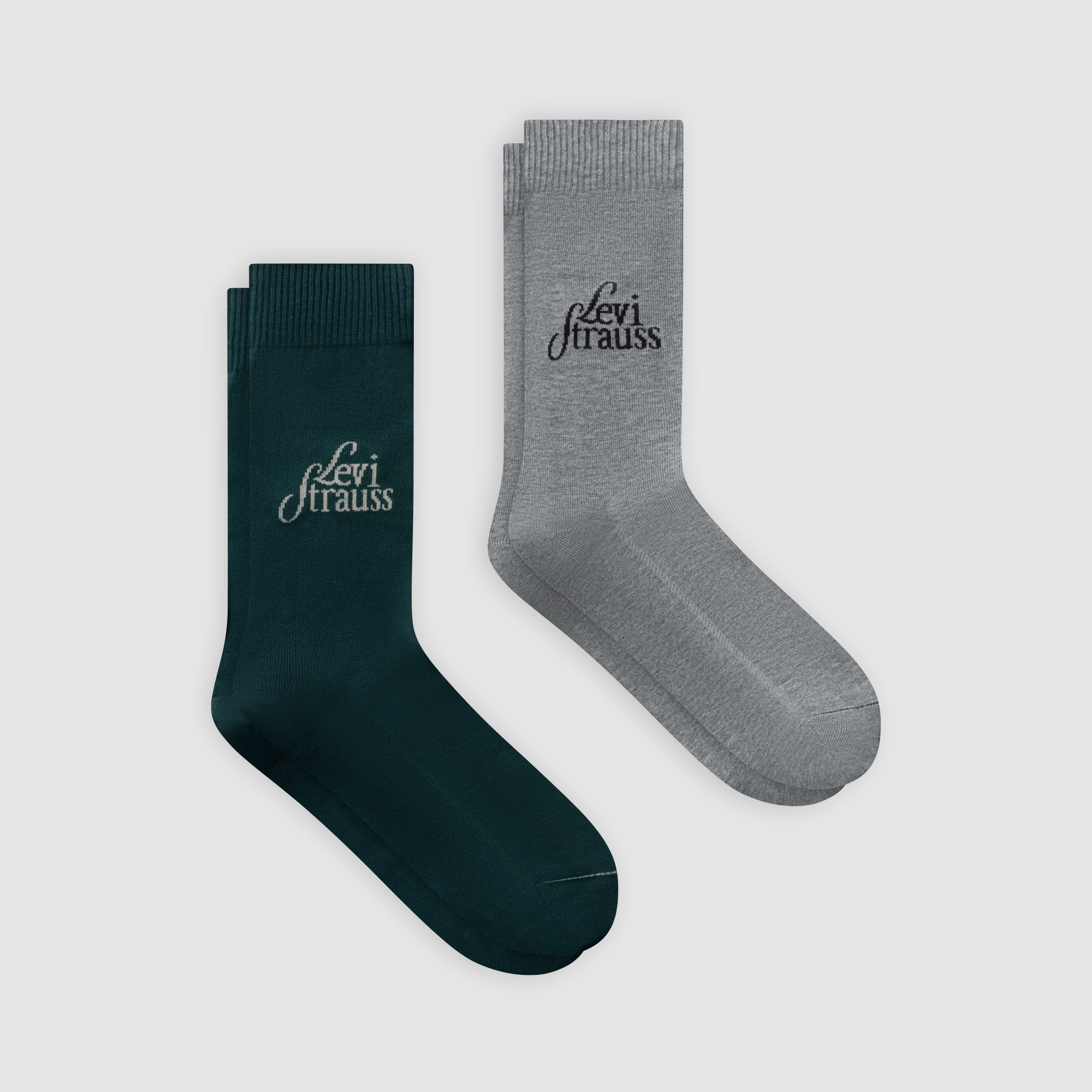 Levi's® Regular Cut Logo Socks - 2 Pack 1