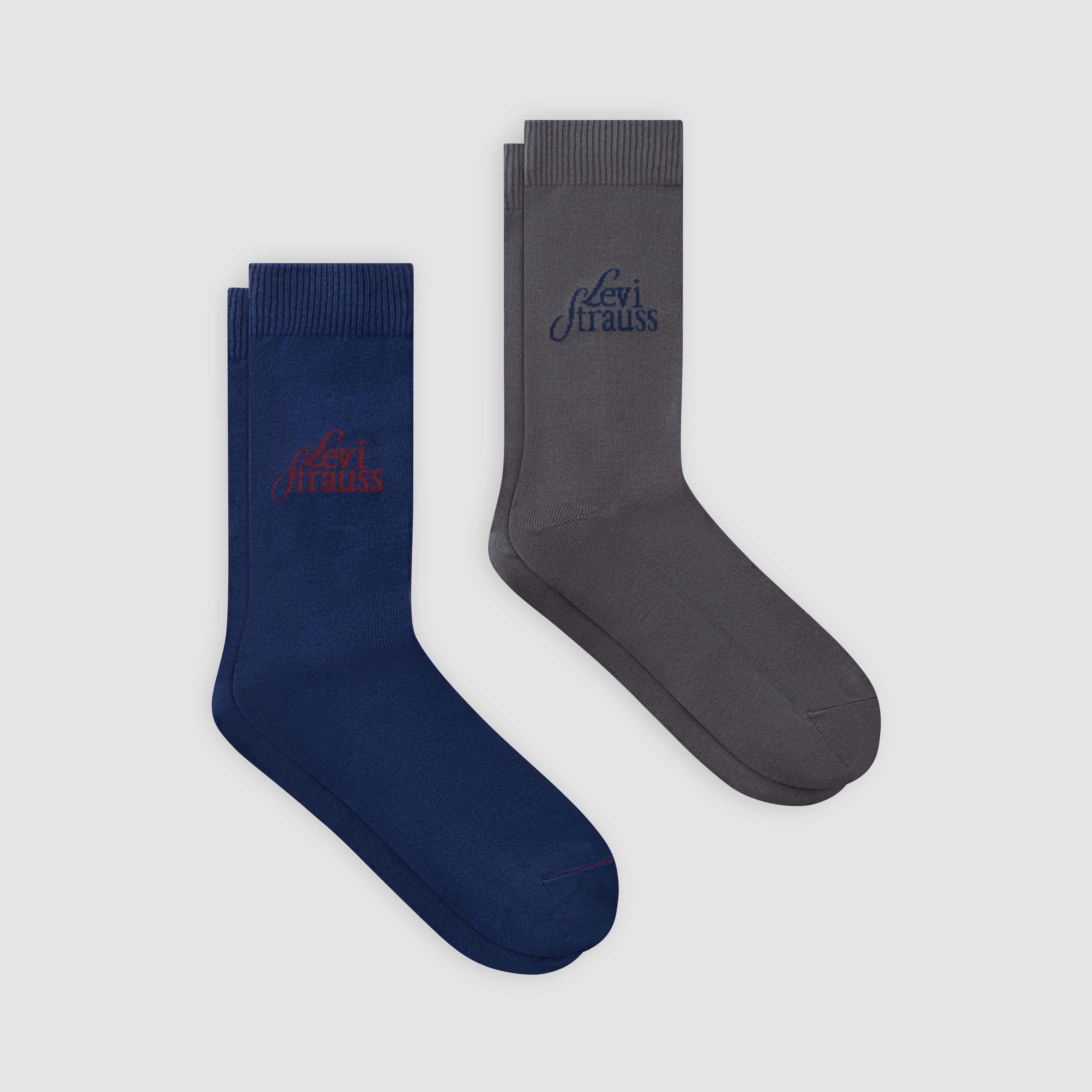 Levi's® Regular Cut Logo Socks - 2 Pack 1