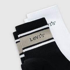 Levi's® Mid Cut Socks - 2 Pack — Black/White - Black 2