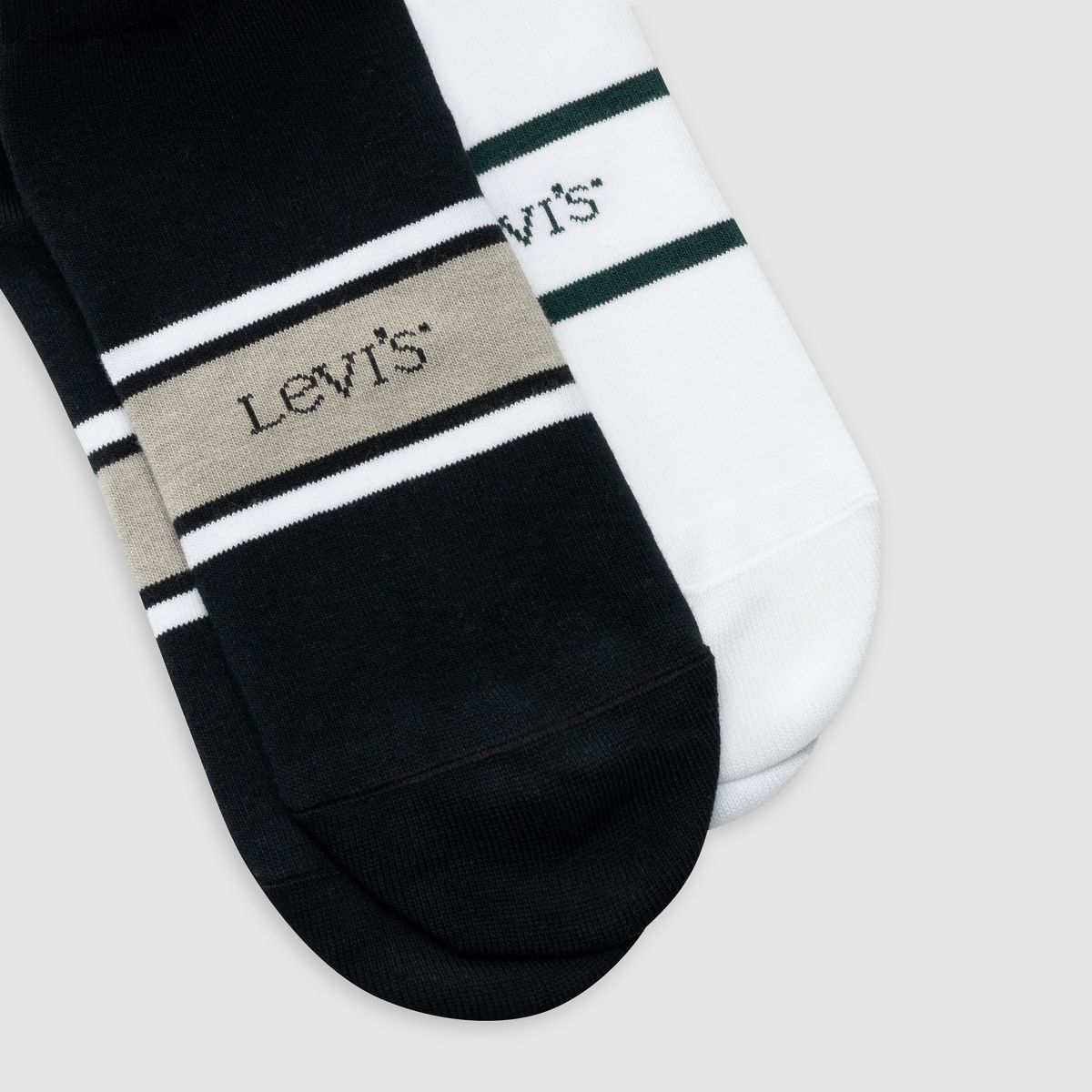 Levi's® Low Cut Socks - 2 Pack — Black/White - Multi Colour