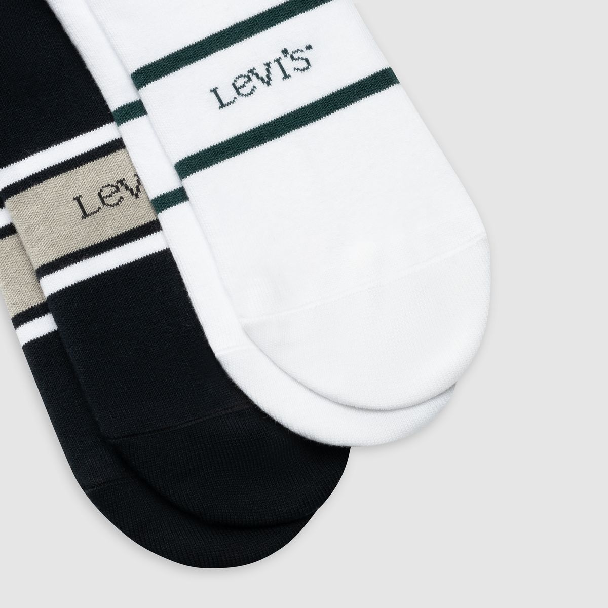 Levi's® Low Cut Socks - 2 Pack — Black/White - Multi Colour