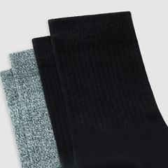 Levi's® Short Cut Mouline Socks - 2 Pack — Green/Black - Multi Colour 3