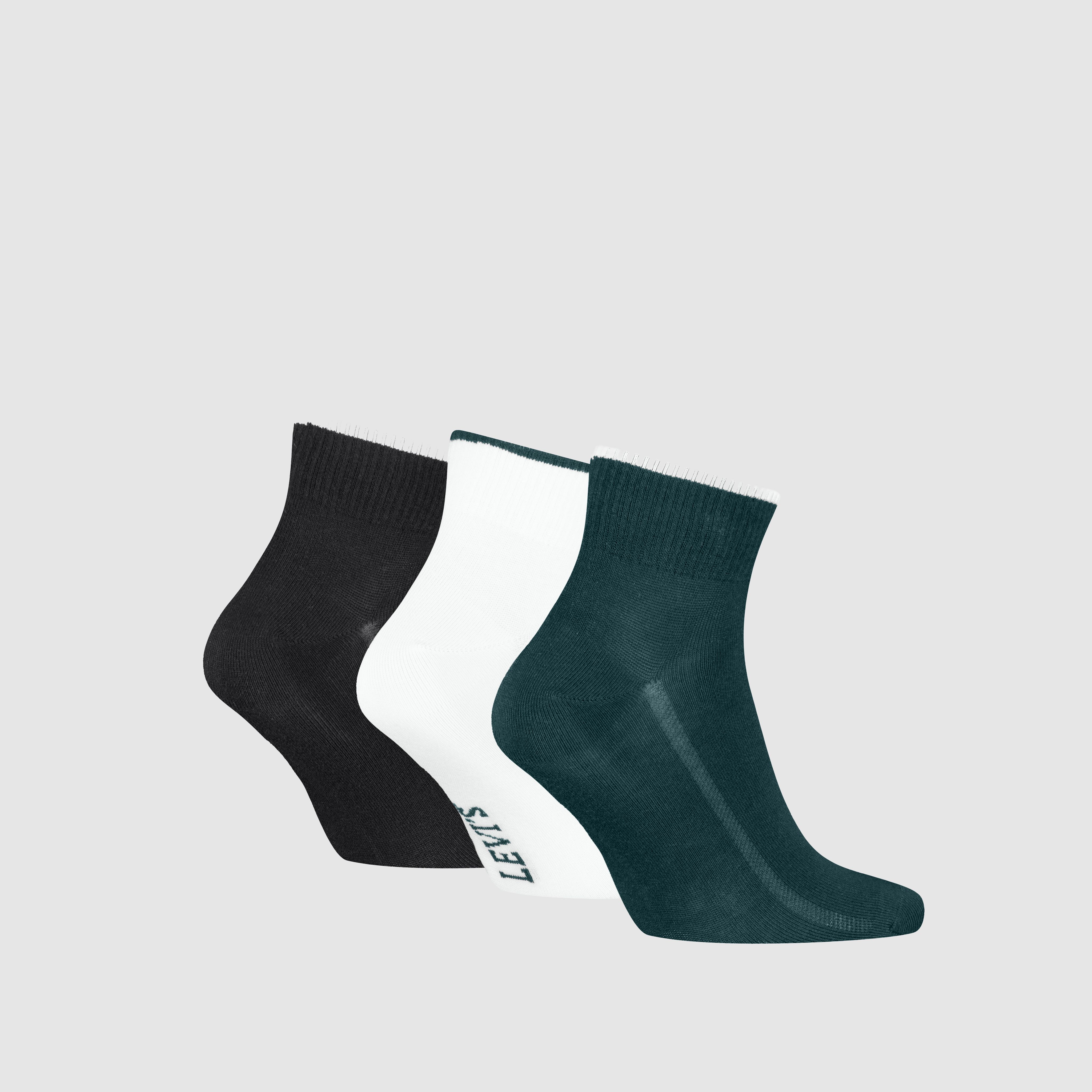 Levi's® Mid Cut Script Logo Socks - 3 pack 2