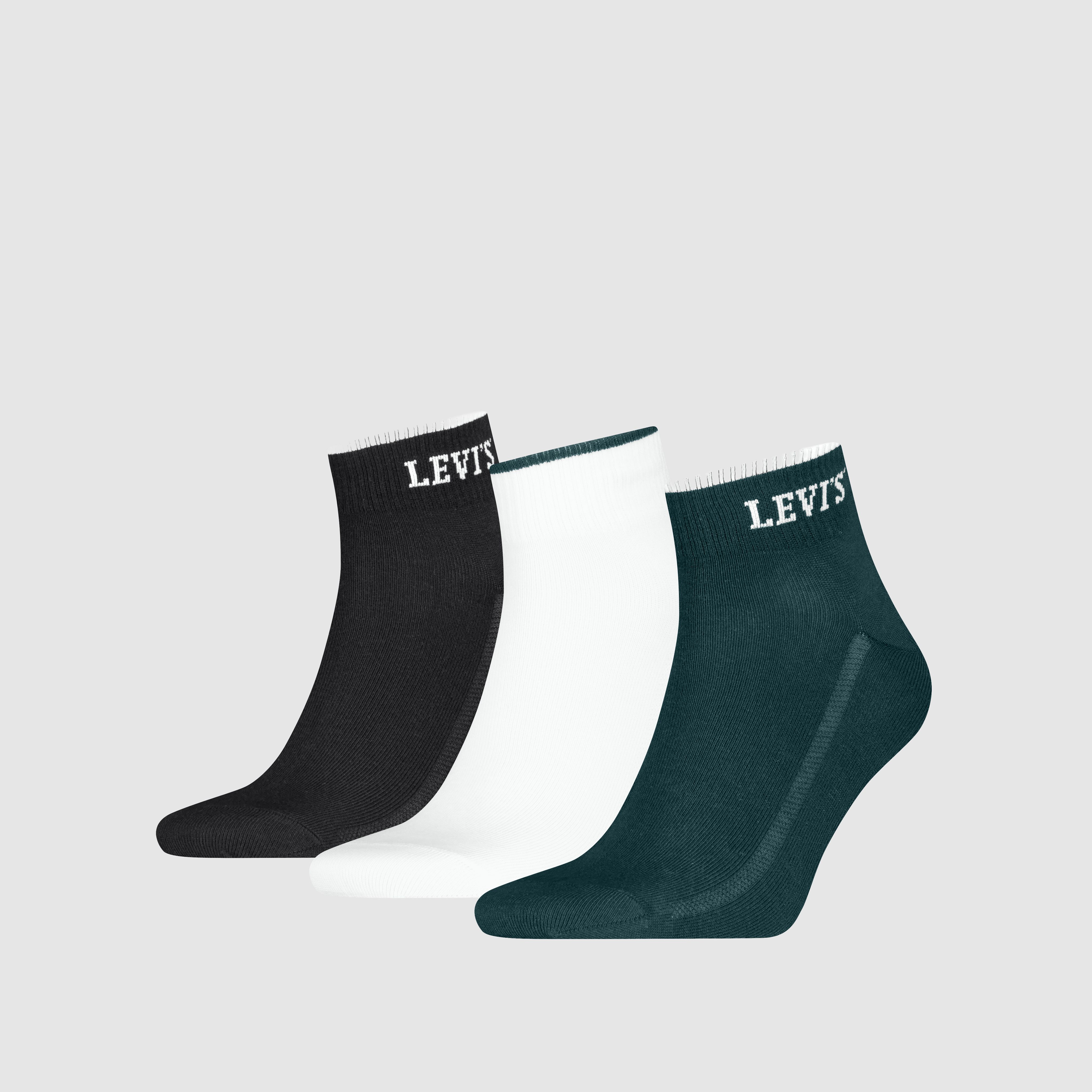 Levi's® Mid Cut Script Logo Socks - 3 pack 1