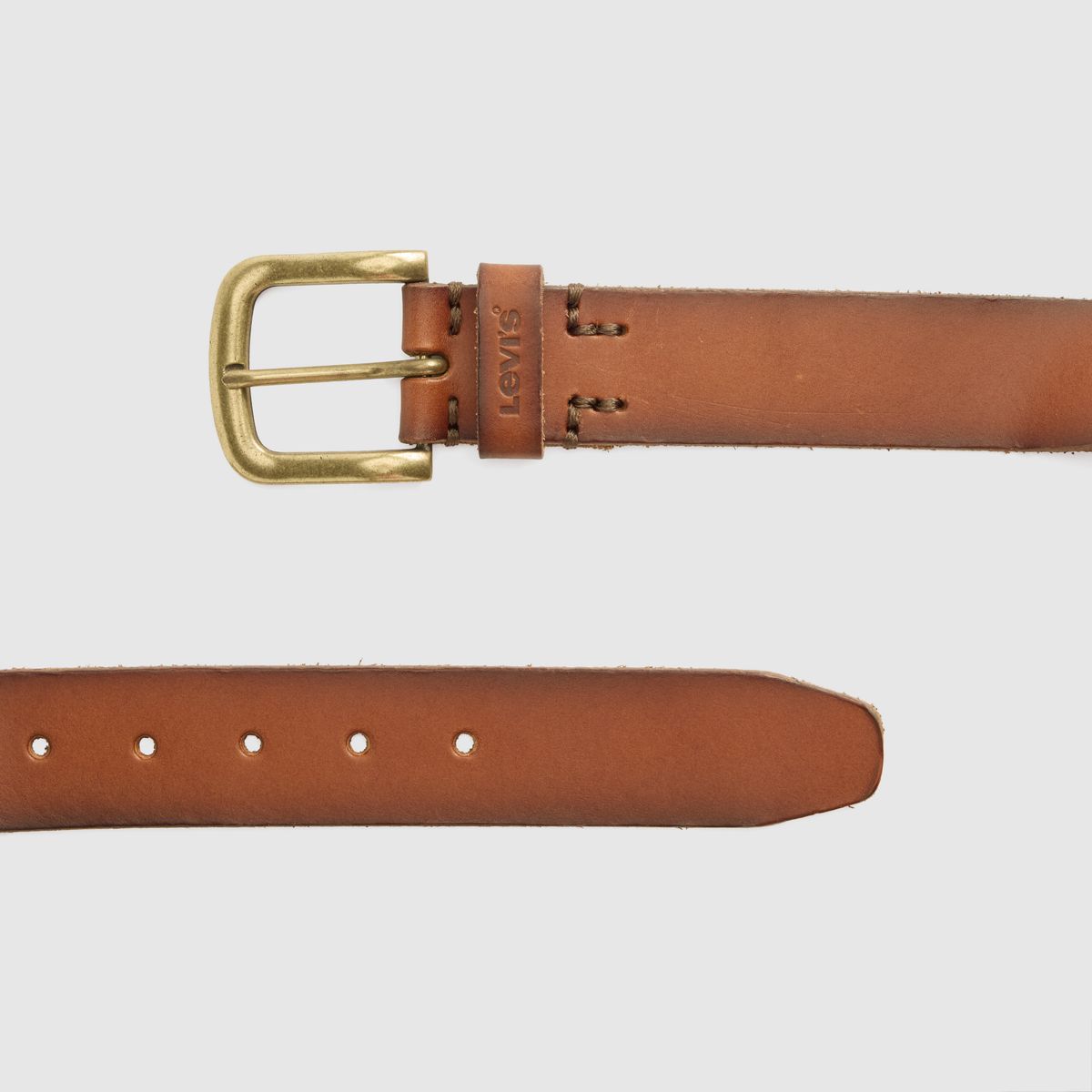 Levis Tumbled Icon Belt — Drake Khaki - Brown