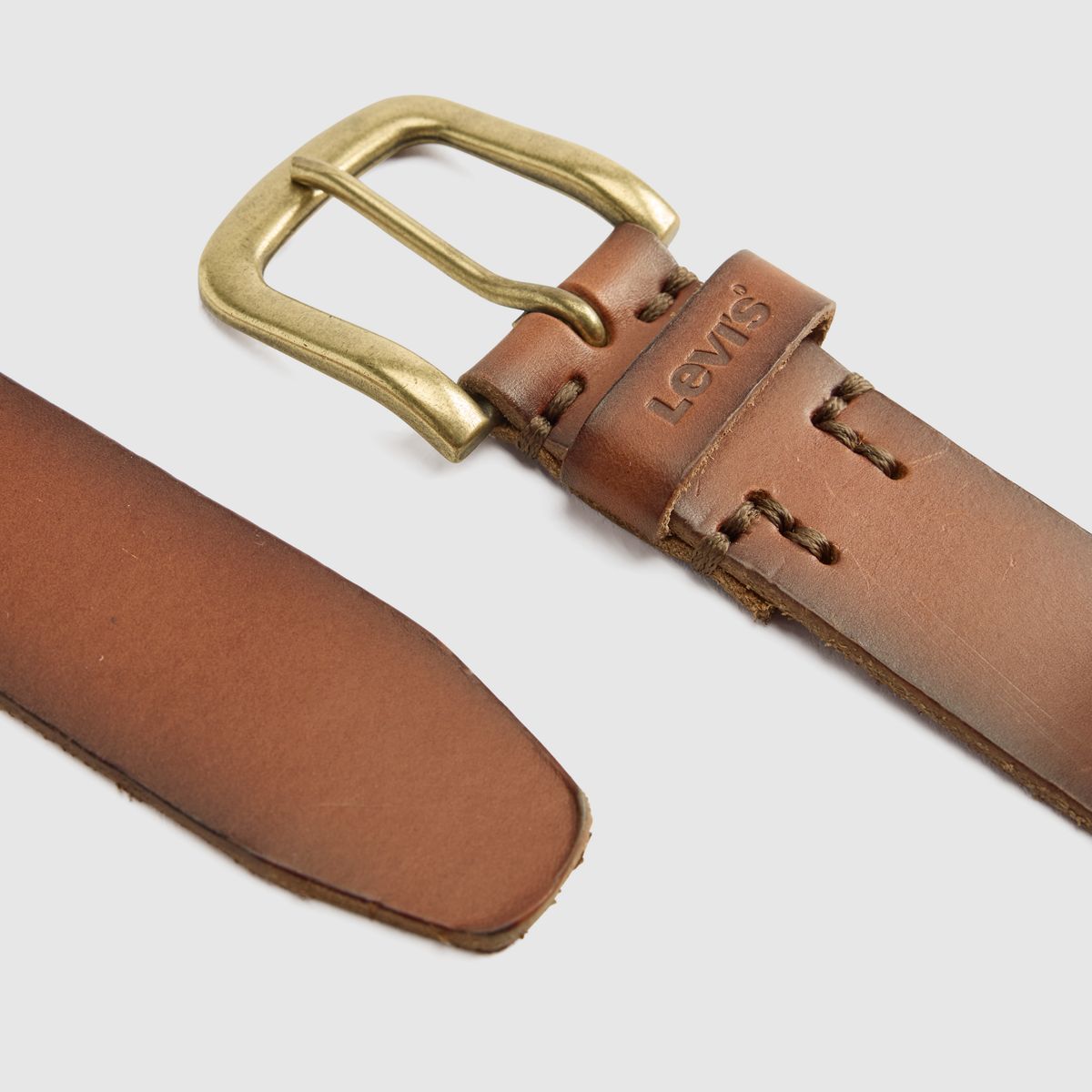 Levis Tumbled Icon Belt — Drake Khaki - Brown