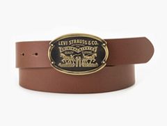 Billy Plaque Belt — Medium Brown - Brown 1