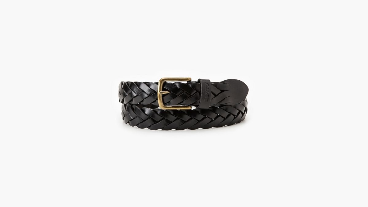 Leather Braid Belt — Black