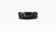 Leather Braid Belt — Black 1