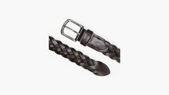 Leather Braid Belt — Dark Brown 3