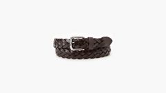 Leather Braid Belt — Dark Brown 2