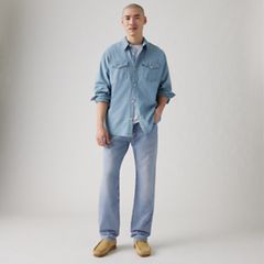 555™ Relaxed Straight Linen+ Denim Men's Jeans — Call Me Again - Light Wash 1