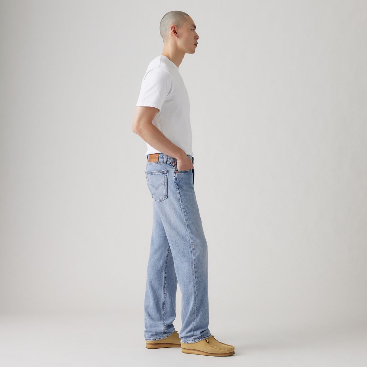 555™ Relaxed Straight Linen+ Denim Men's Jeans — Call Me Again - Light Wash