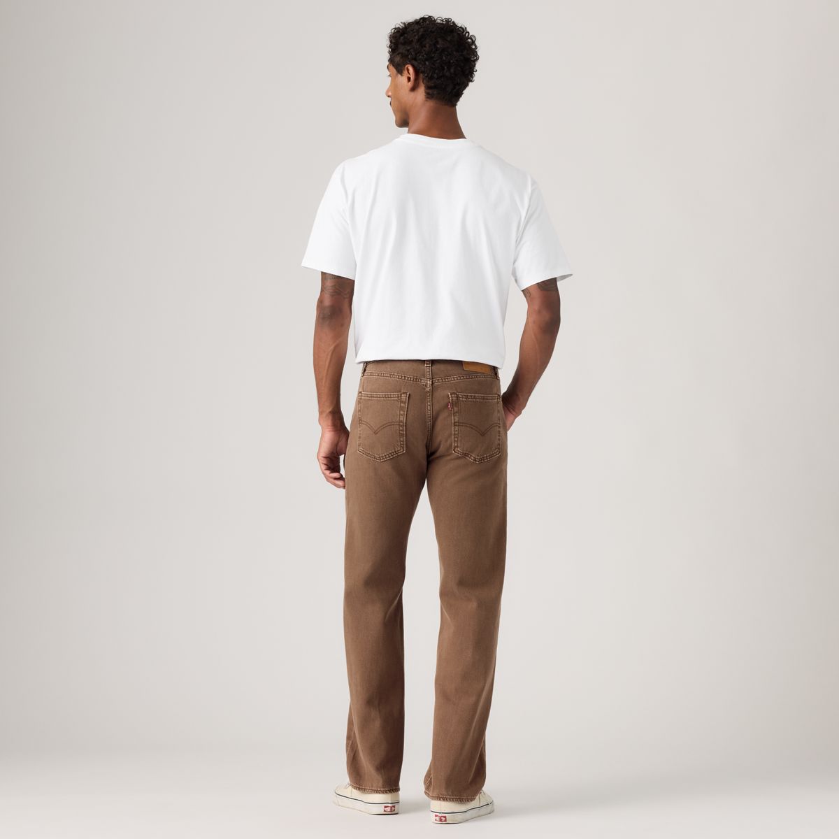 555™ Relaxed Straight Men's Jeans — Rain Drum Classic Garment Dye Lightweight - Brown
