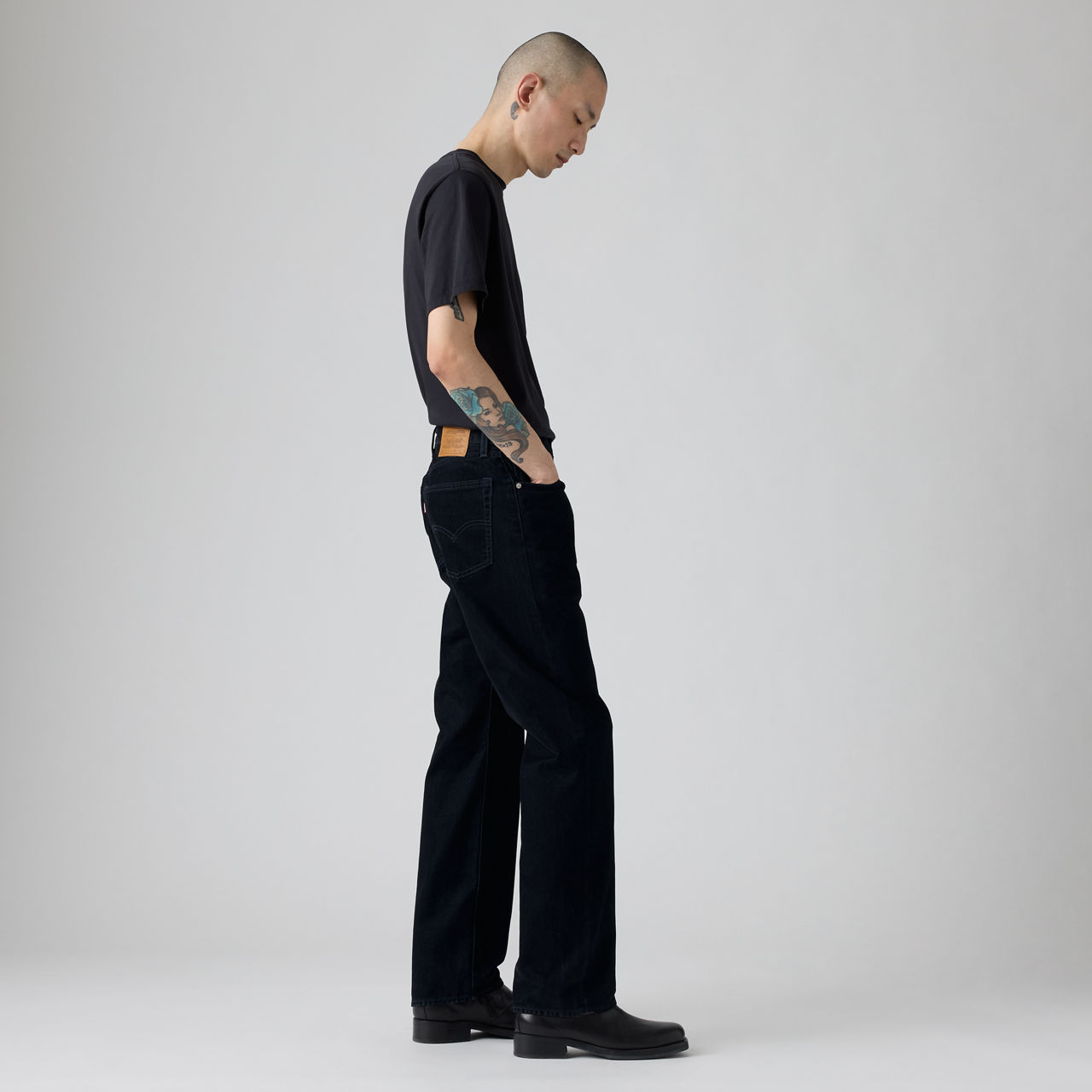 555™ Relaxed Straight Flocked Denim Men's Jeans 4