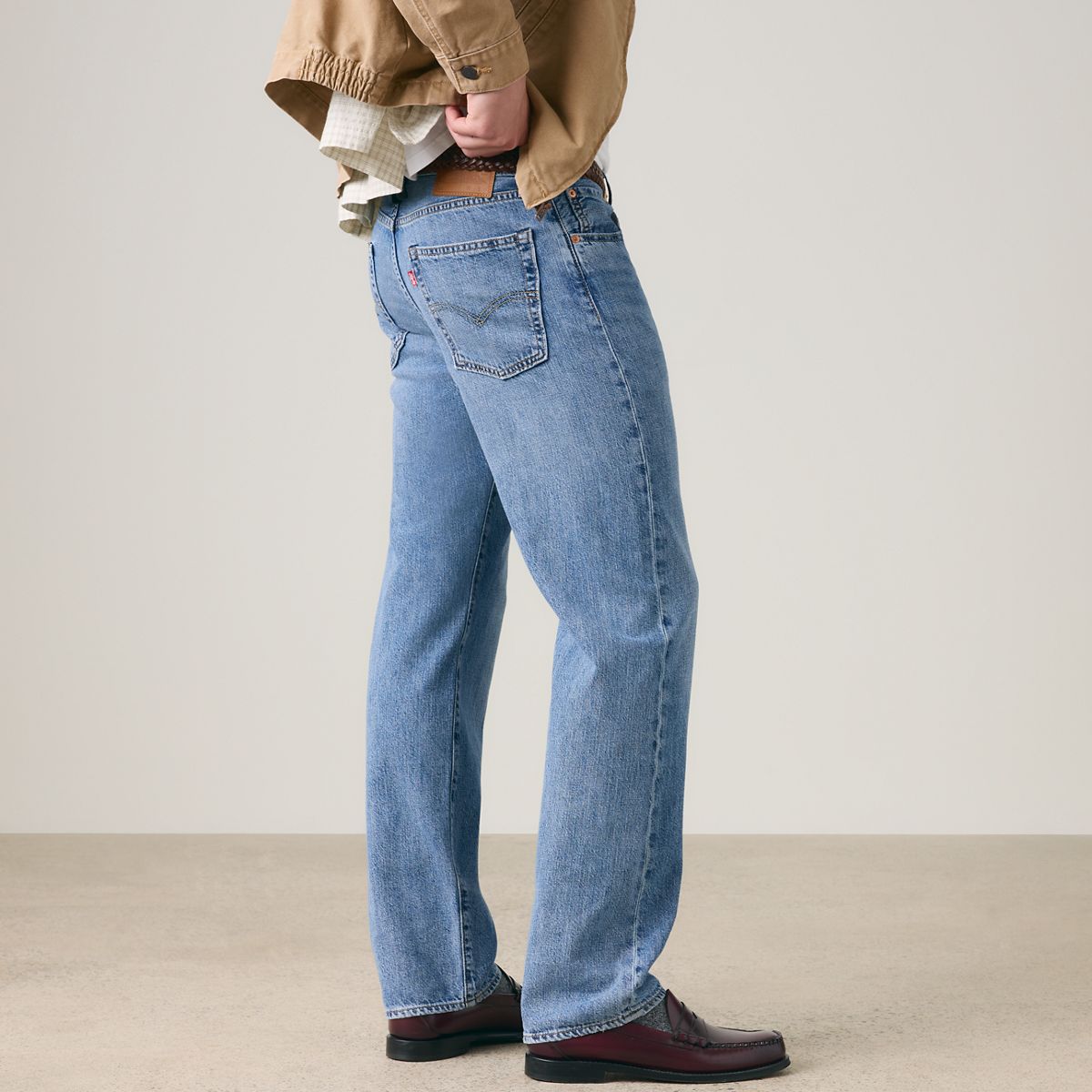 555™ Relaxed Straight Linen+ Denim Men's Jeans — Timeless Blues - Medium Wash