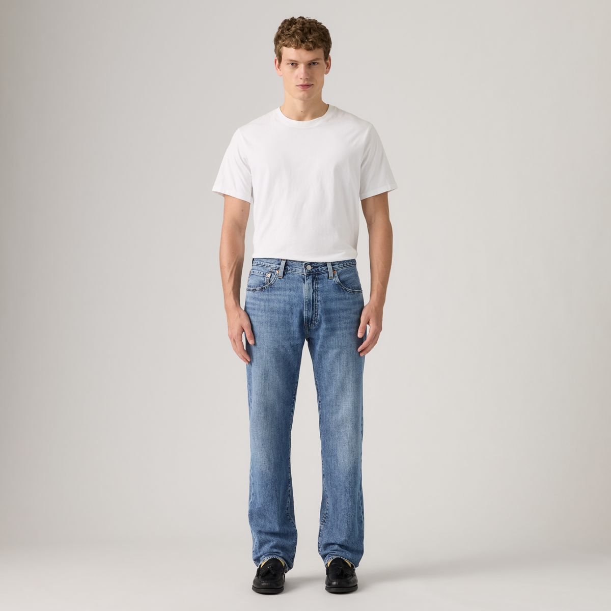 555™ Relaxed Straight Linen+ Denim Men's Jeans — Timeless Blues - Medium Wash