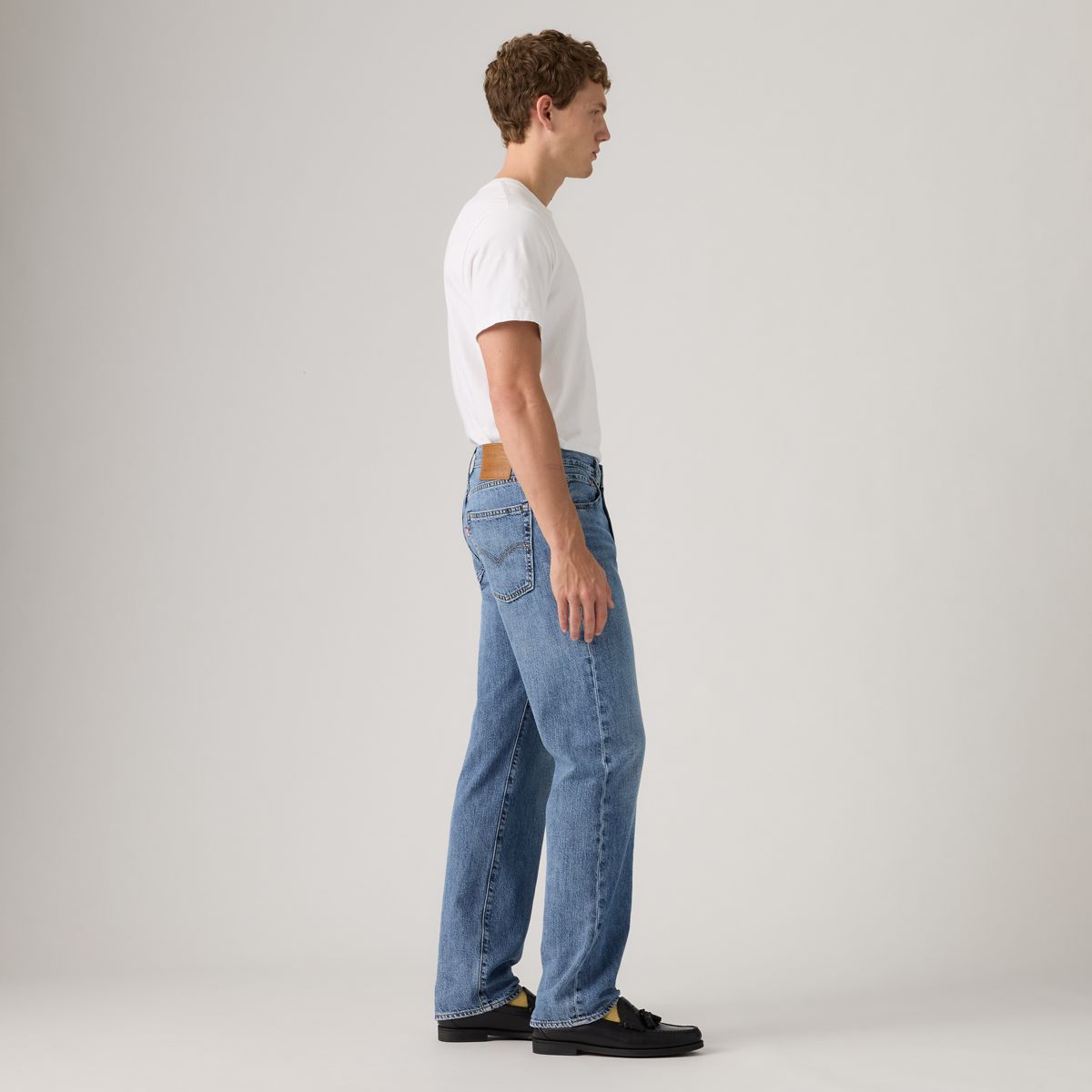 555™ Relaxed Straight Linen+ Denim Men's Jeans — Timeless Blues - Medium Wash
