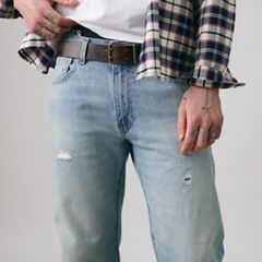 555™ Relaxed Straight Men's Jeans — Style Tension Destructed - Light Wash 3