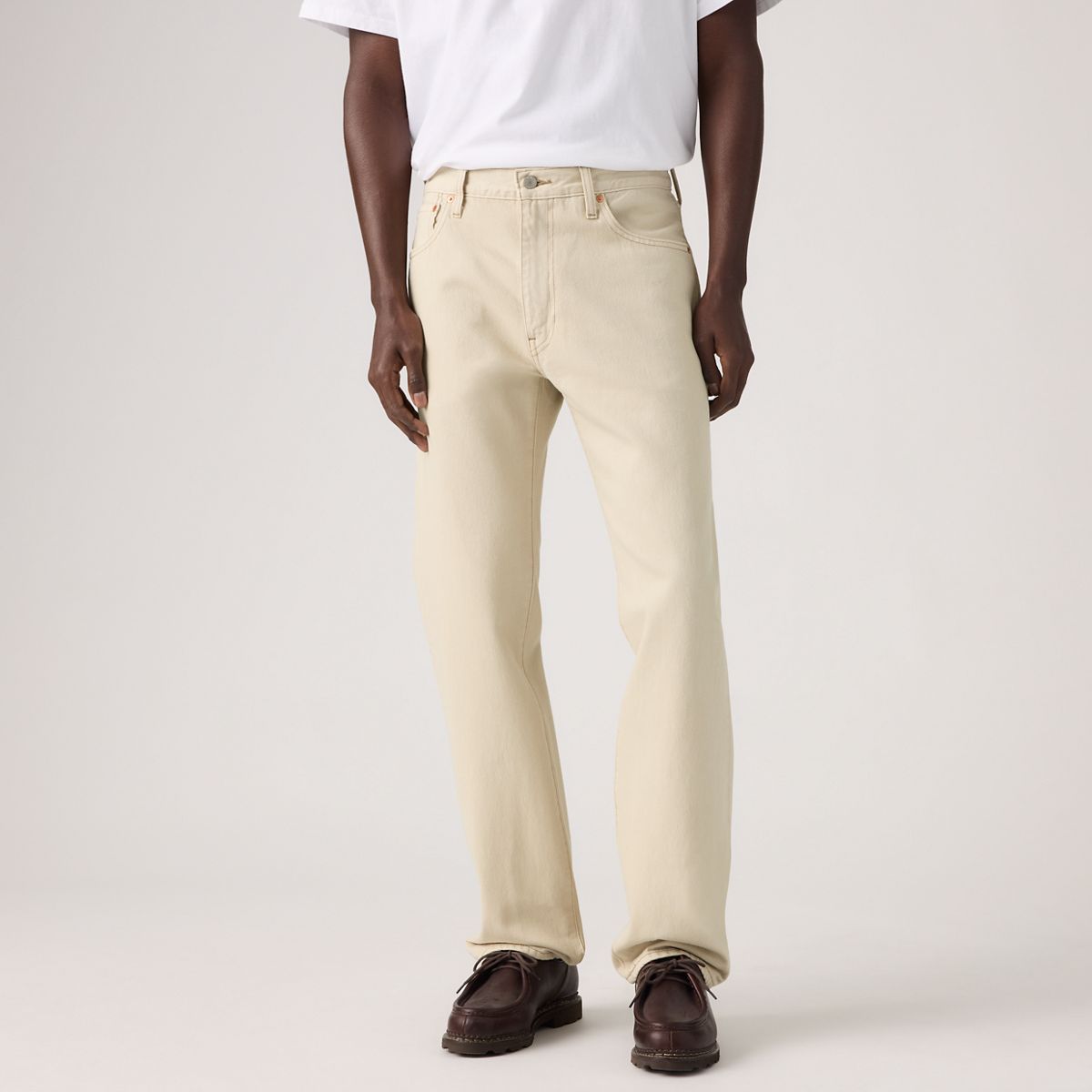 555™ Relaxed Straight Men's Jeans — Dreamy Stones - White